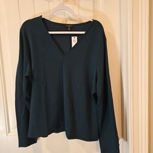 NWT Banana Republic Deep Teal Long Sleeve Top
